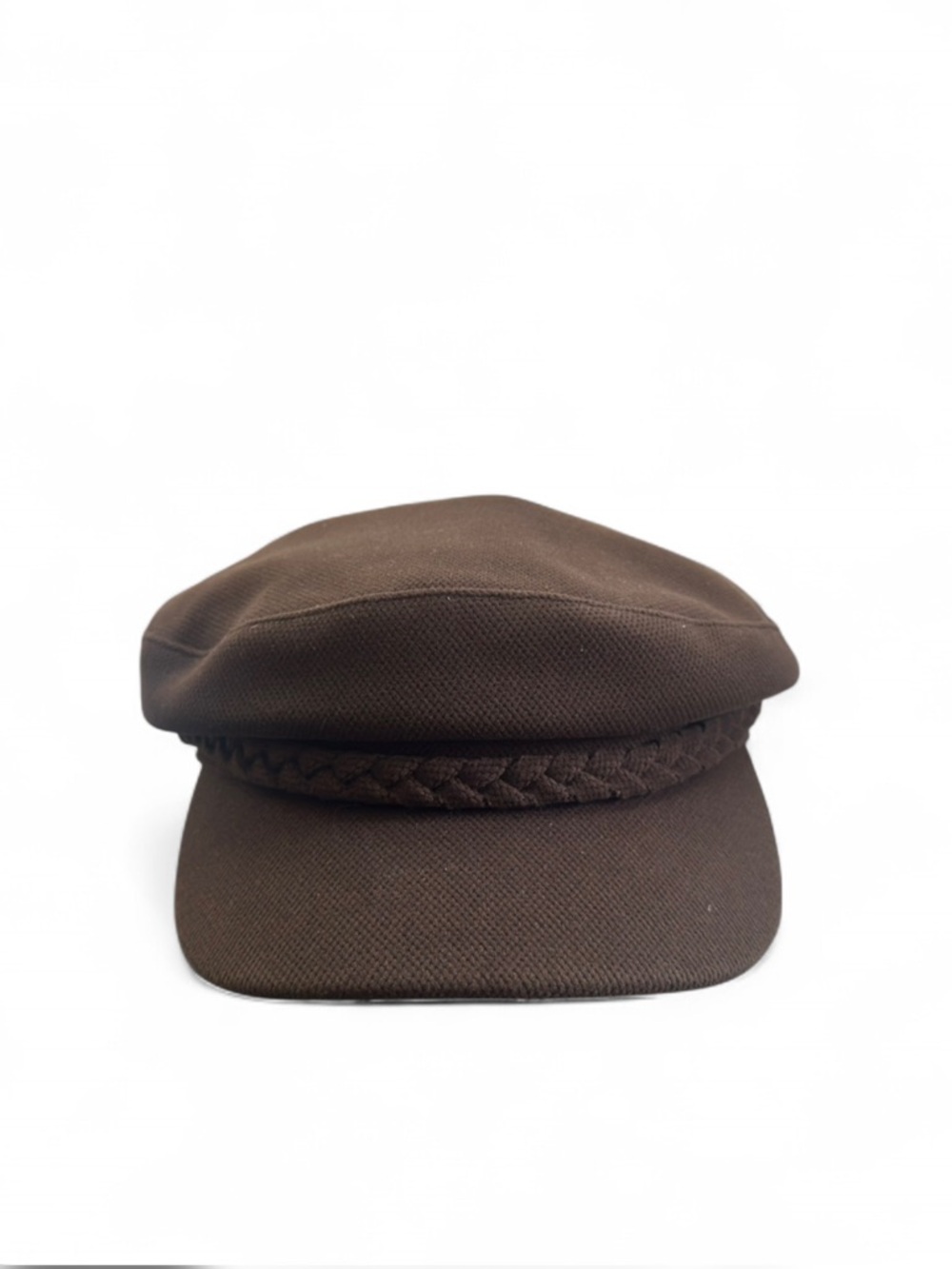 Y2K Classic Brown Cabbie Hat with Braided Band (NWT) - Picture 3 of 4